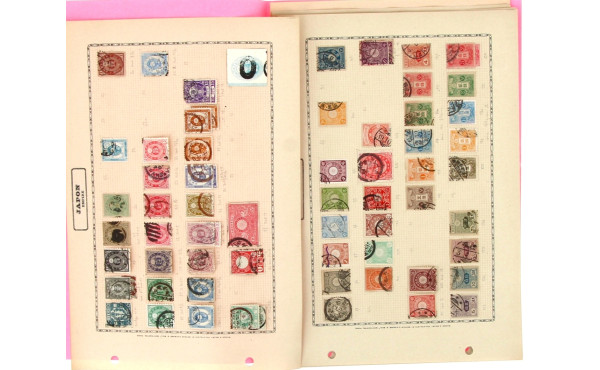 JAPON - 185 TP oblitérés sur charnières 