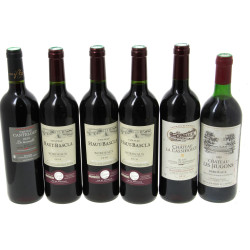 Lot de 6 bouteilles: - 3 B Bordeaux Ch 