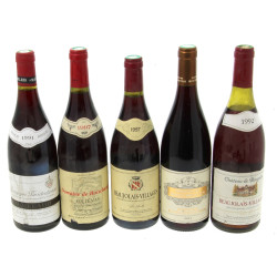 Lot de 4 bouteilles: - 1 B BOURGOGNE Ht