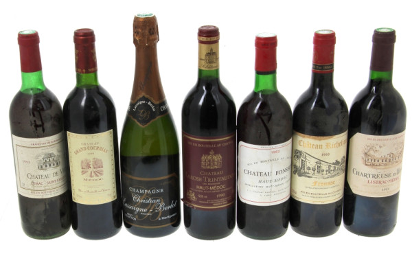 Lot de 7 bouteilles: - 1 B LAROSE TRINT