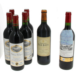 Lot de 7 bouteilles de BORDEAUX: - 1 B 
