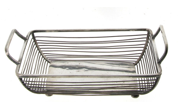 Bannette en métal argenté, 29 x 18,5 cm