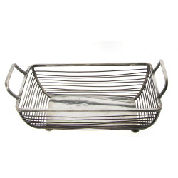 Bannette en métal argenté, 29 x 18,5 cm