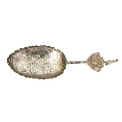 Cuillère teste-vin en argent, travail ét