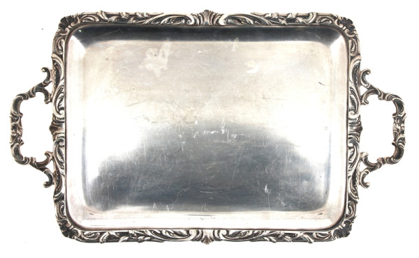 ERCUIS - Petit plateau à anses en métal 