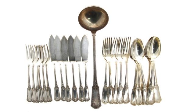 6 couverts à poisson en métal argenté dé