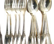6 couverts à poisson en métal argenté dé