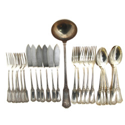 6 couverts à poisson en métal argenté dé