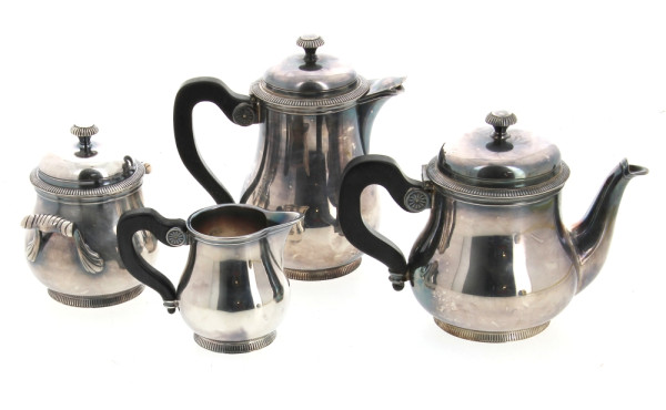 ERCUIS - Service thé café en métal argen