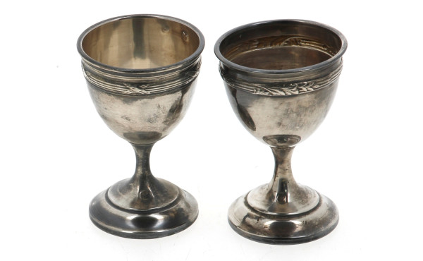 2 coquetiers en argent poinçon Minerve p