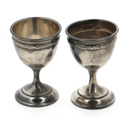 2 coquetiers en argent poinçon Minerve p