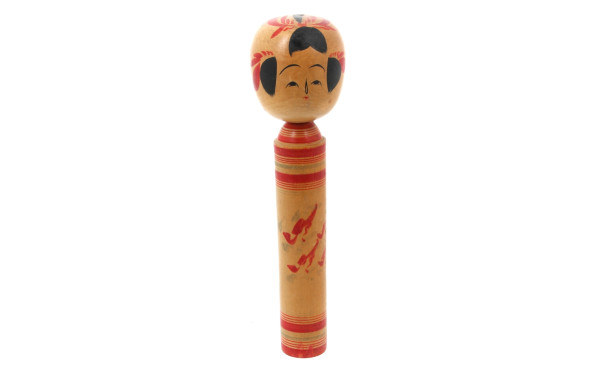 JAPON - Poupée kokeshi en bois tourné re