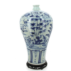 CHINE - Important vase en porcelaine à d