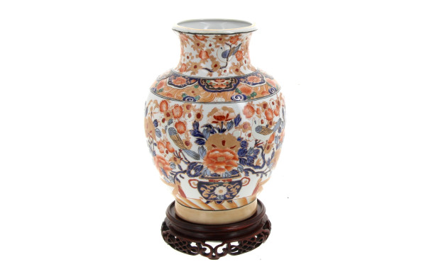 CHINE - Vase moderne en porcelaine à déc