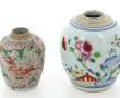 CHINE (XIXème) - Deux petits pots en por