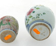 CHINE (XIXème) - Deux petits pots en por