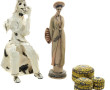 Lot comprenant 3 boîtes gigognes, un clo