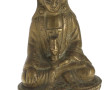 Lot comprenant un boudha en bronze H. 9 