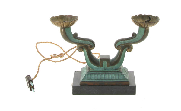 Candélabre années 40/50 en métal à patin