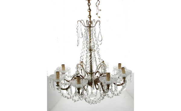 Suspension à 8 bras de lumière et pampil