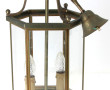 Lanterne en verre et laiton