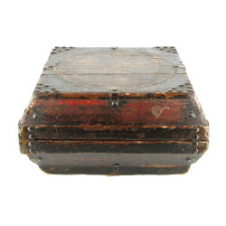 Grand coffret en bois et métal, origine 