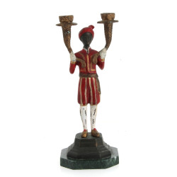 Candélabre à 2 bras de lumière figurant 