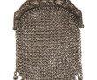 Petit porte-monnaie en argent et maille 