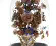 Globe de mariée ancien en verre contenan