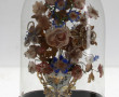 Globe de mariée ancien en verre contenan