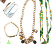 Lot de bijoux fantaisie : 6 colliers, un