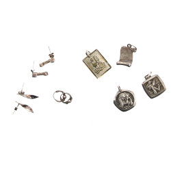 Lot de 3 paires de BO en argent et de 4 