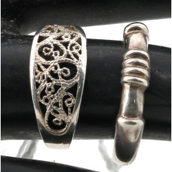 Lot de 2 bagues en argent dont une ajour