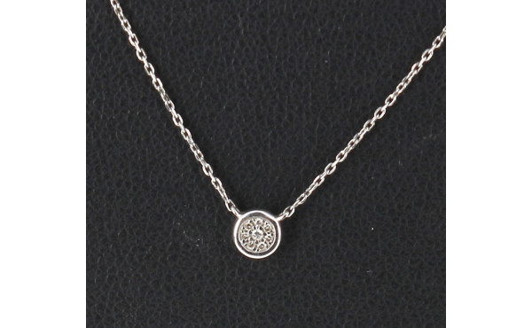 Collier en or gris 375ème (9 cts) maille