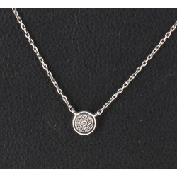 Collier en or gris 375ème (9 cts) maille