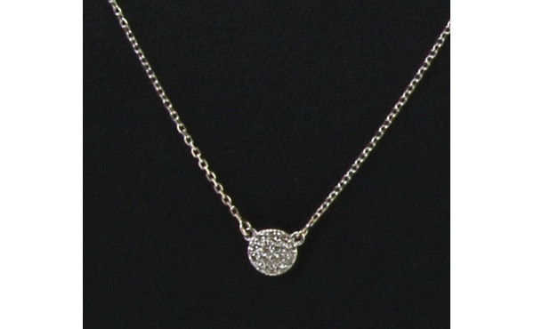 Collier en or gris 375ème (9 cts) maille