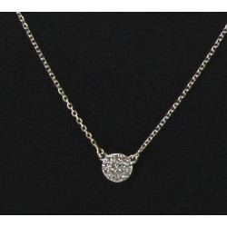 Collier en or gris 375ème (9 cts) maille