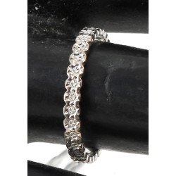 Alliance en or gris 18 carats, poinçon t