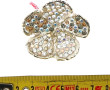 DOLCE VITA - Broche fleur en métal et st