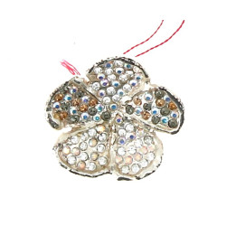 DOLCE VITA - Broche fleur en métal et st