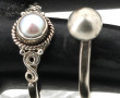 Lot de 2 bagues en argent dont une serti