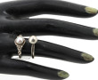 Lot de 2 bagues en argent dont une serti