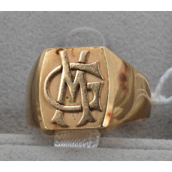 Importante chevalière d'homme en or jaun