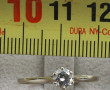 Bague solitaire en or gris 18 cts, poinç