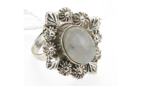 Bague argent rhodié 925ème sertie d'une 