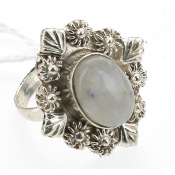 Bague argent rhodié 925ème sertie d'une 