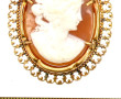 Broche-pendentif camée coquille à profil