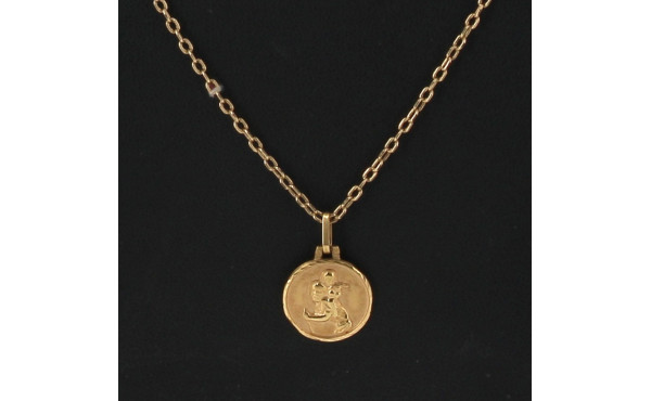 Médaille de St Christophe en or jaune 18