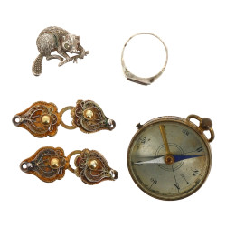 Lot comprenant une chevalière en argent,