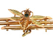 Broche-pendentif abeille en or jaune et 